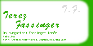 terez fassinger business card